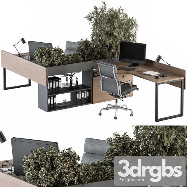 Employee Set Office Furniture 348 3dsmax Download - thumbnail 1