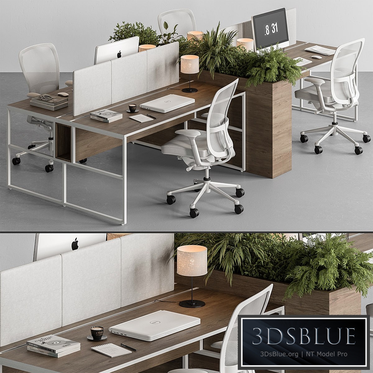 Employee Set – Office Furniture 371 3DS Max - thumbnail 3