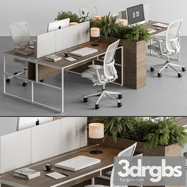 Employee Set Office Furniture 371 3dsmax Download - thumbnail 1