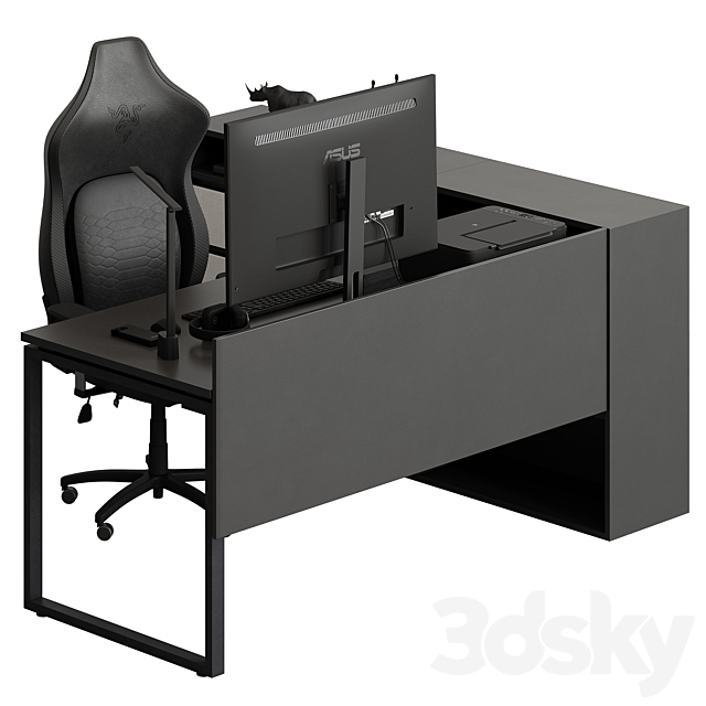 Employee Set – Office Furniture 420 3DS Max Model - thumbnail 2