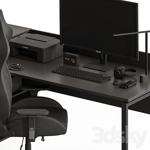 Employee Set – Office Furniture 420 3DS Max Model - thumbnail 3