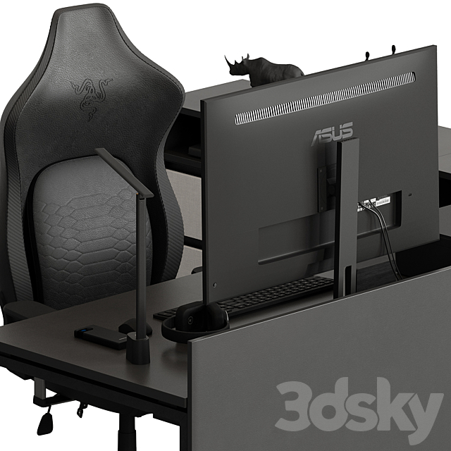 Employee Set – Office Furniture 420 3DS Max Model - thumbnail 4