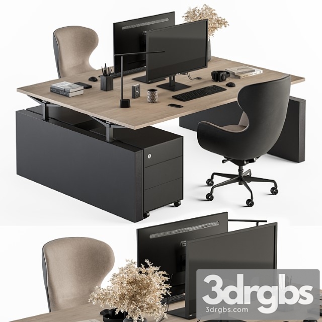 Employee Set Office Furniture 427 3dsmax Download - thumbnail 1