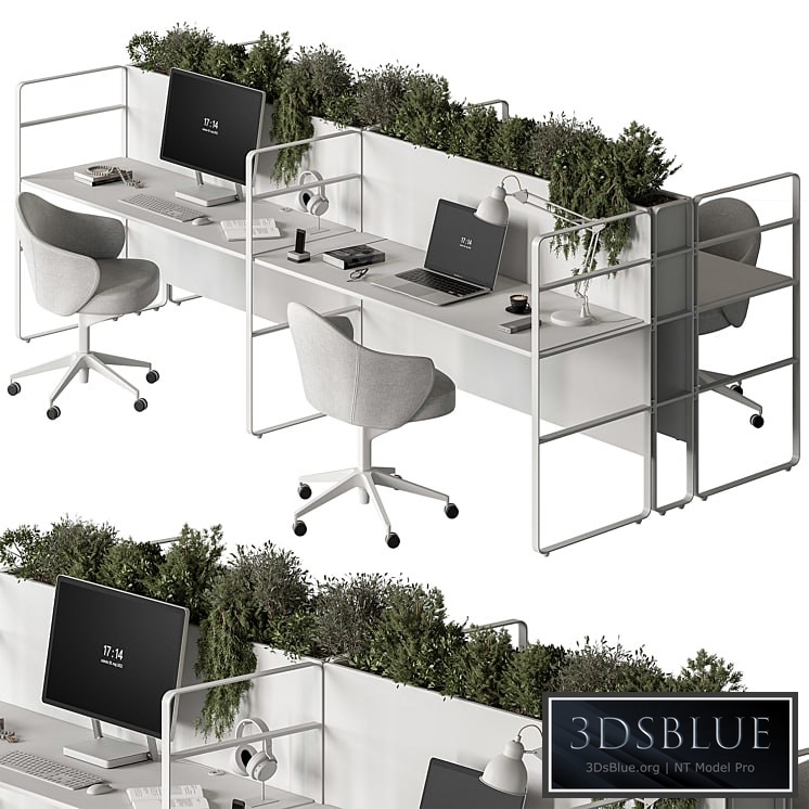 Employee Set – Office Furniture 431 3DS Max - thumbnail 3