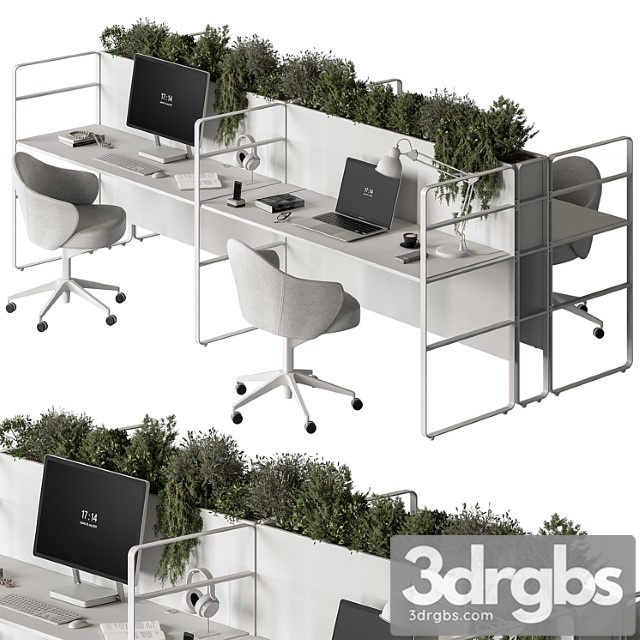 Employee Set Office Furniture 431 3dsmax Download - thumbnail 1