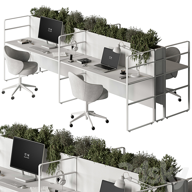 Employee Set – Office Furniture 431 3DSMax File - thumbnail 1