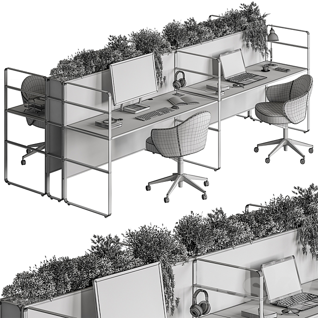 Employee Set – Office Furniture 431 3DSMax File - thumbnail 5