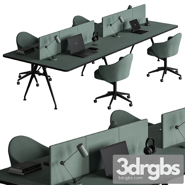 Employee Set Office Furniture 460 3dsmax Download - thumbnail 1