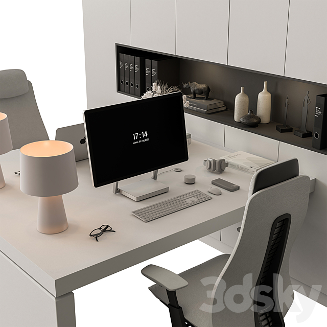 Employee Set – Office Furniture 504 3DS Max Model - thumbnail 4