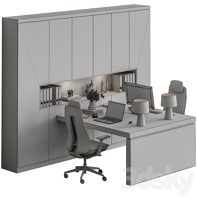 Employee Set – Office Furniture 504 3DS Max Model - thumbnail 6