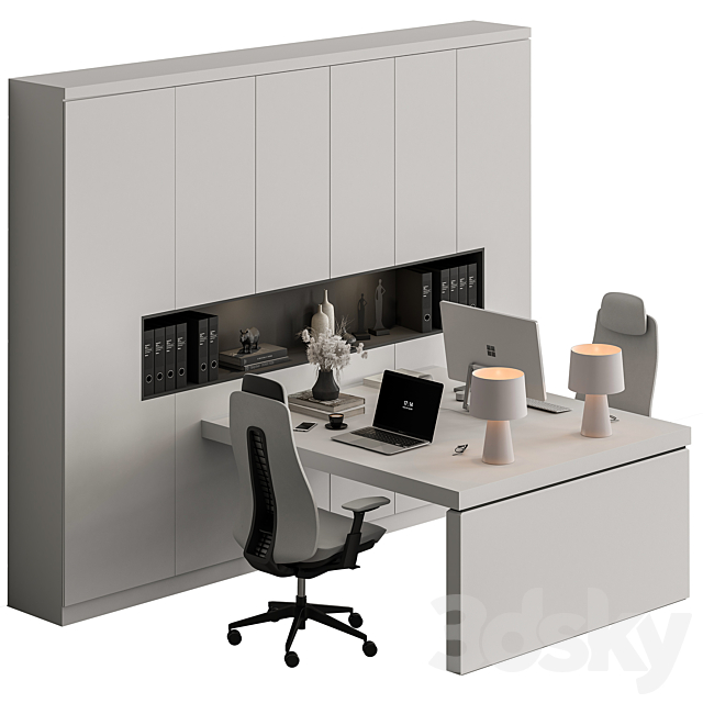 Employee Set – Office Furniture 504 3dsMax Model - thumbnail 1