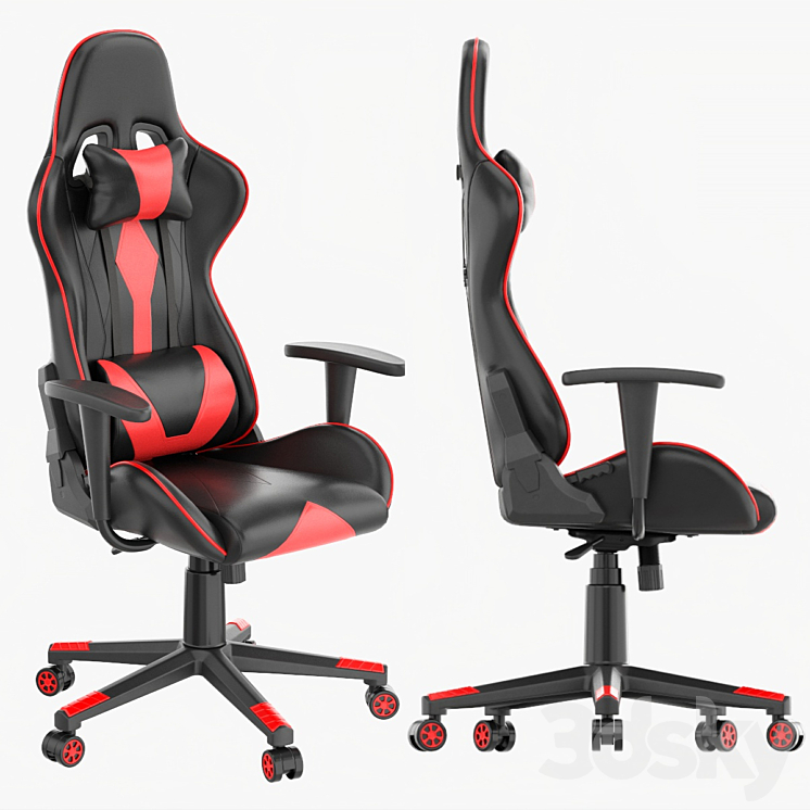 Ergonomic gaming armchair 3DS Max - thumbnail 1