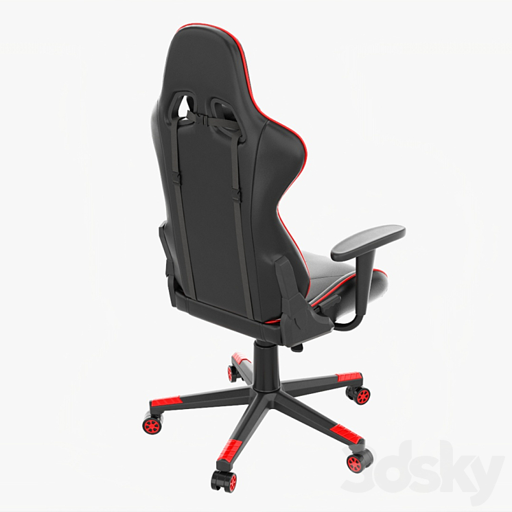 Ergonomic gaming armchair 3DS Max - thumbnail 2