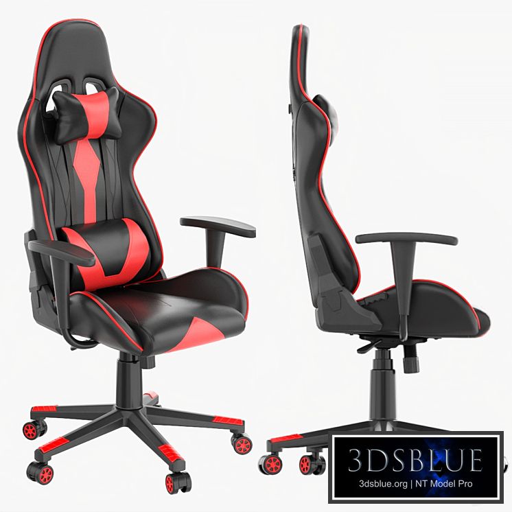 Ergonomic gaming armchair 3DS Max - thumbnail 3