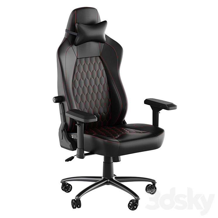 Ergonomic High Back Gaming Chair with Armrests Headrest Pillow and Adjustable Lumbar Support SY-088 Flash Furniture 3DS Max Model - thumbnail 1