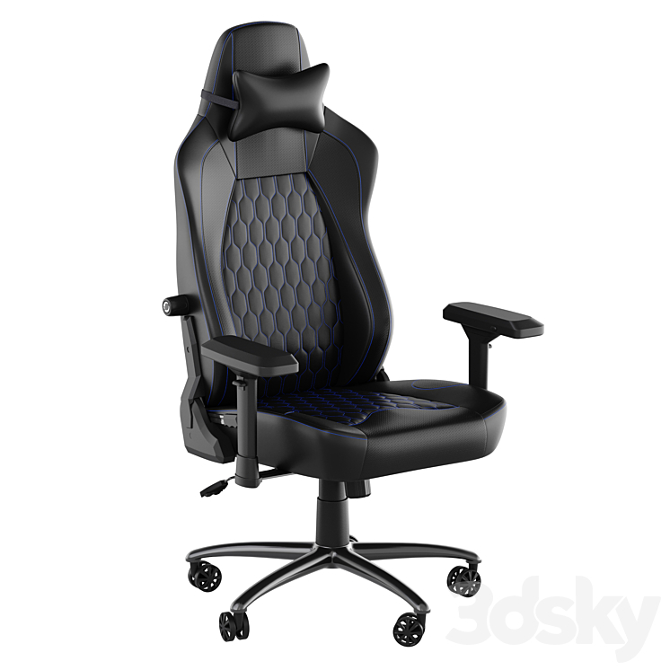 Ergonomic High Back Gaming Chair with Armrests Headrest Pillow and Adjustable Lumbar Support SY-088 Flash Furniture 3DS Max Model - thumbnail 2