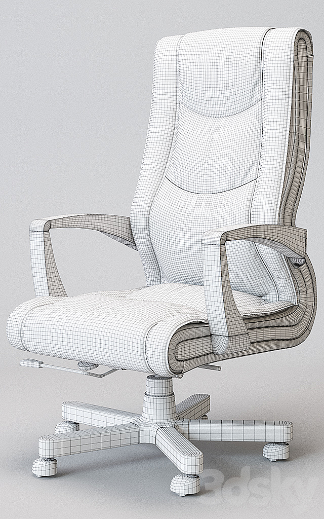 Executive chair MBL-9082 3DS Max Model - thumbnail 3