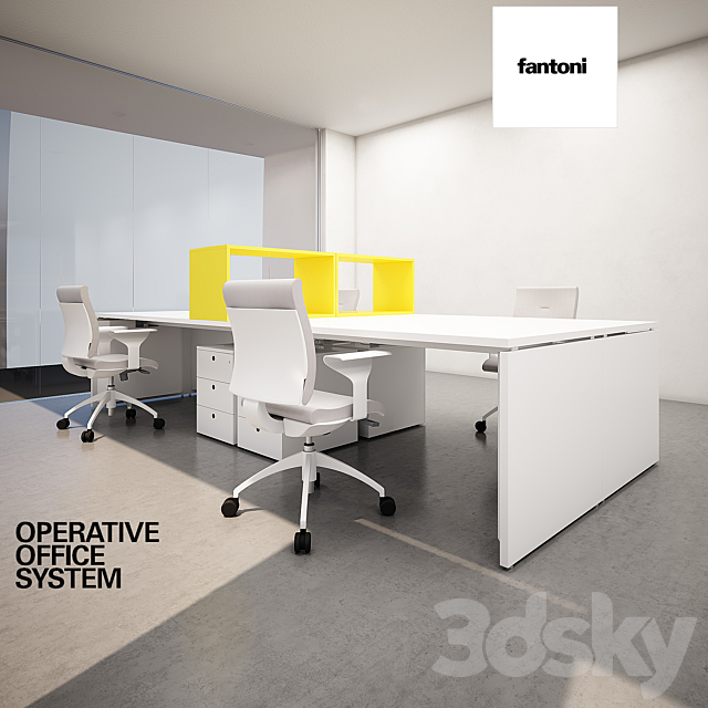 Fantoni office system 3ds Max - thumbnail 1