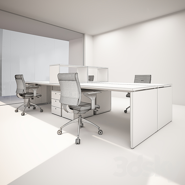 Fantoni office system 3ds Max - thumbnail 3