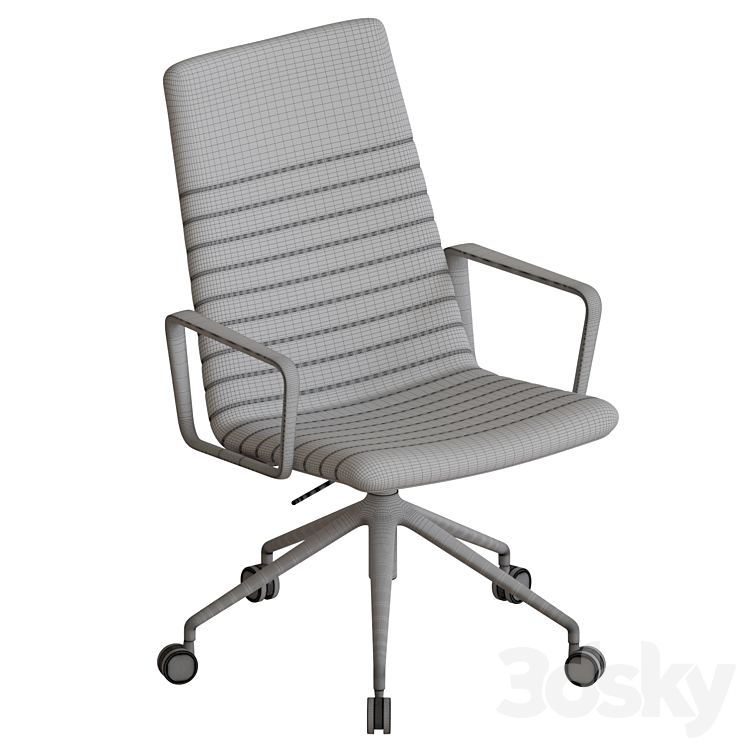 Flex Executive Chair SO1860 3DS Max Model - thumbnail 2