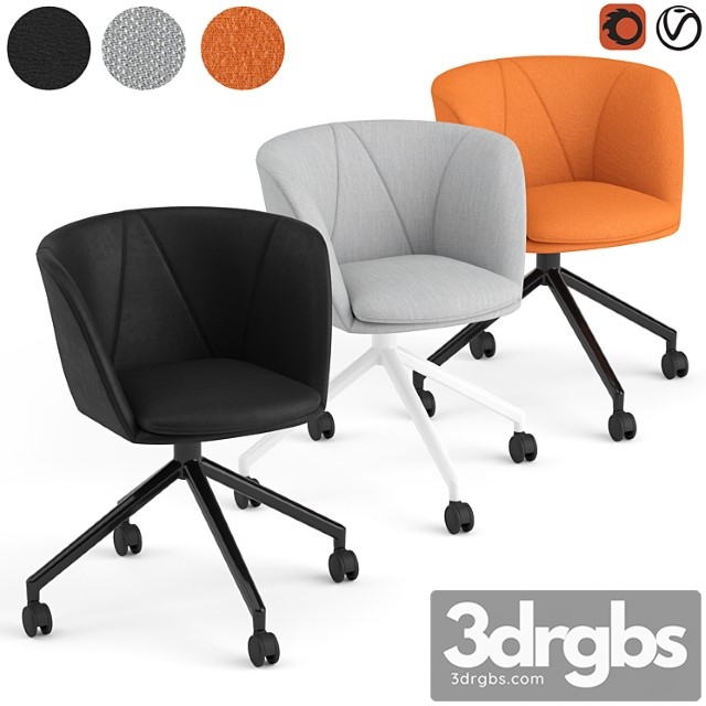 Fredericia verve swivel castors chair - thumbnail 1