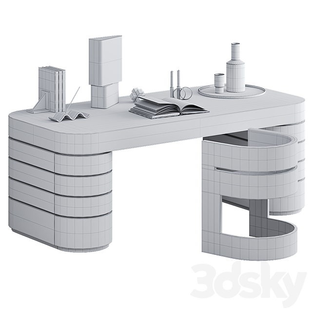 GAE Chair and FRANK Table by JORIS POGGIOLI 3DS Max Model - thumbnail 4