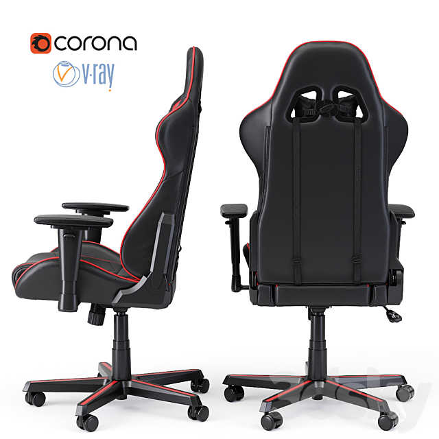 Game chair DXRacer OH _ FE08 _ NR 3DSMax File - thumbnail 2