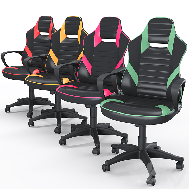 Gaming chair AGATA 3DS Max Model - thumbnail 2