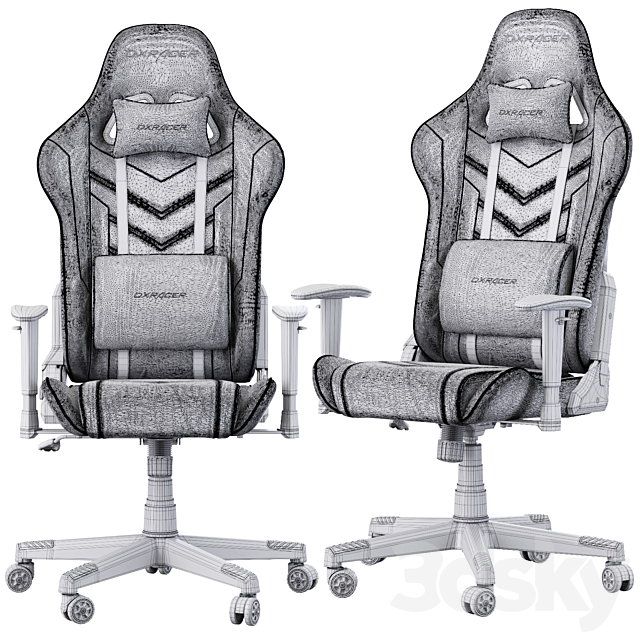 Gaming chair DXRacer PRINCE 132 3DSMax File - thumbnail 6