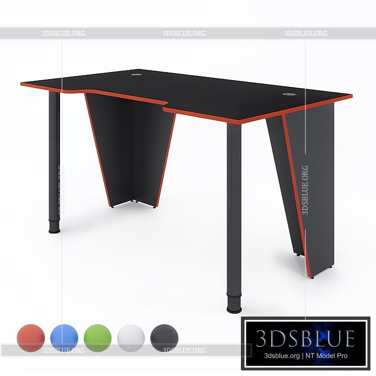 Gaming computer table XGAMER BASIC XG12 BR 3DS Max - thumbnail 3