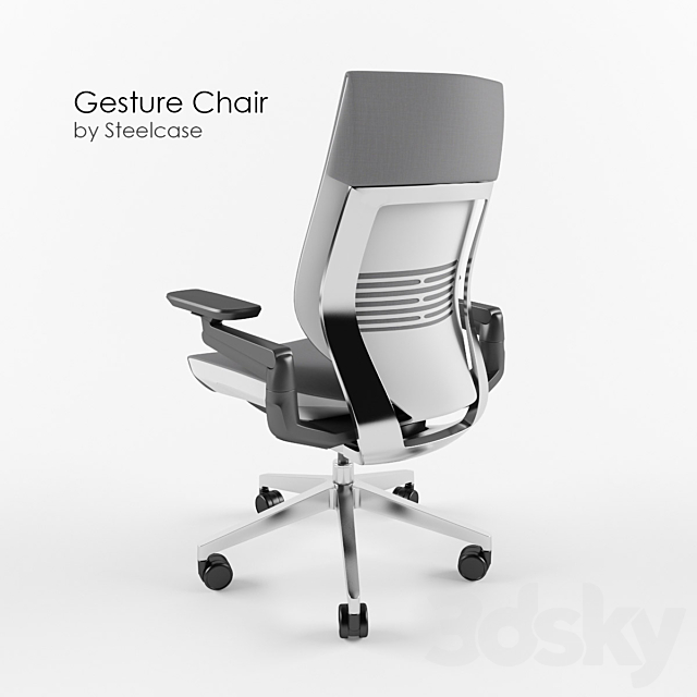 Gesture Office Chair 3DS Max Model - thumbnail 3