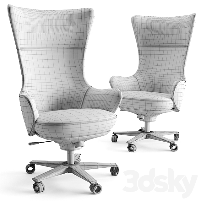 Giorgetti genius office chair 3DSMax File - thumbnail 4