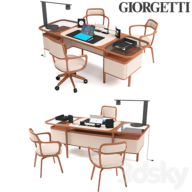 Giorgetti Mogul and Baron Set 3dsMax Model - thumbnail 1