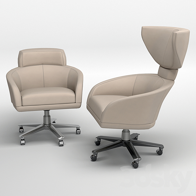 GIORGETTI Selectus swivel armchair 3DSMax File - thumbnail 1