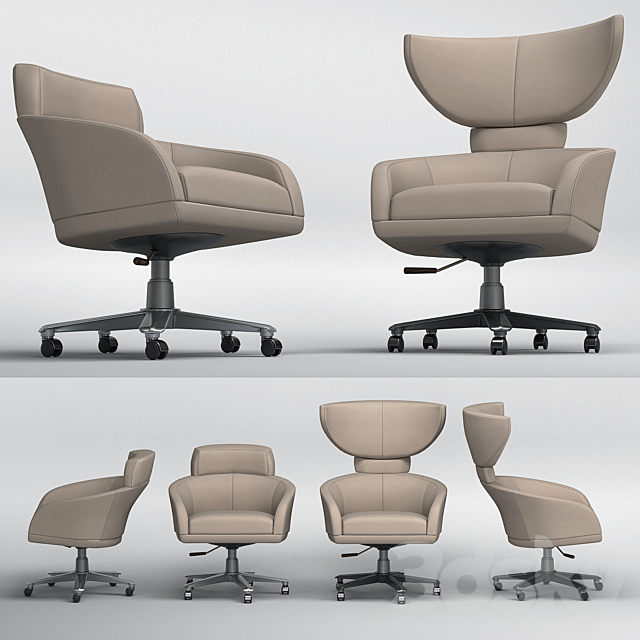 GIORGETTI Selectus swivel armchair 3DSMax File - thumbnail 2