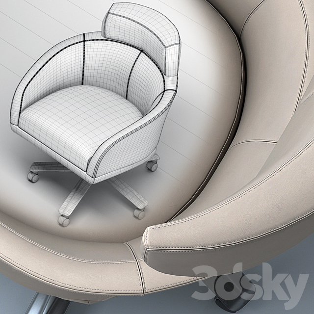 GIORGETTI Selectus swivel armchair 3DSMax File - thumbnail 3