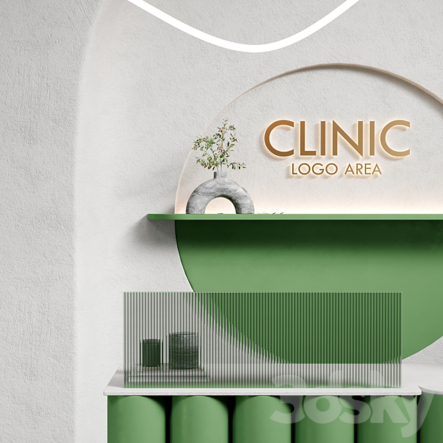 GreenApple Clinic Reception 3DS Max Model - thumbnail 4