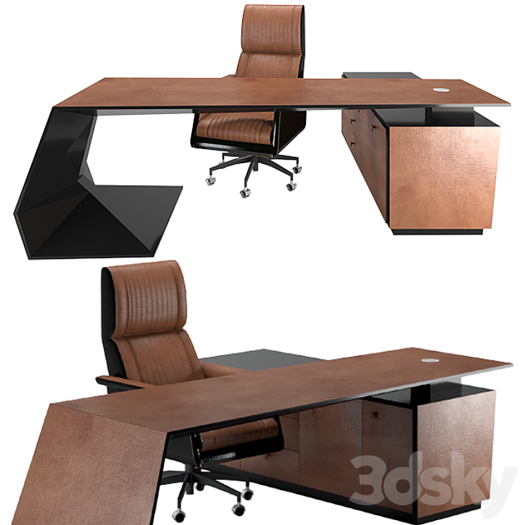 GT Supercarbon Desk 3DS Max Model - thumbnail 1