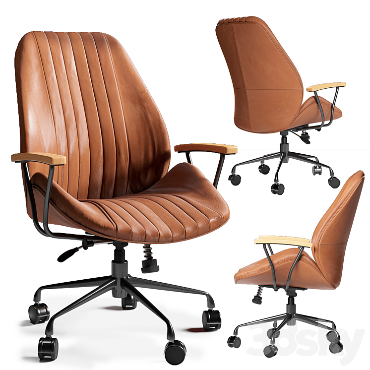 Hamilton Office Chair 3DS Max - thumbnail 1