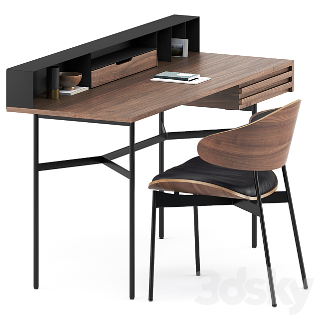 HARRI WRITING DESK and LUZ CHAIR by more 3DS Max Model - thumbnail 3