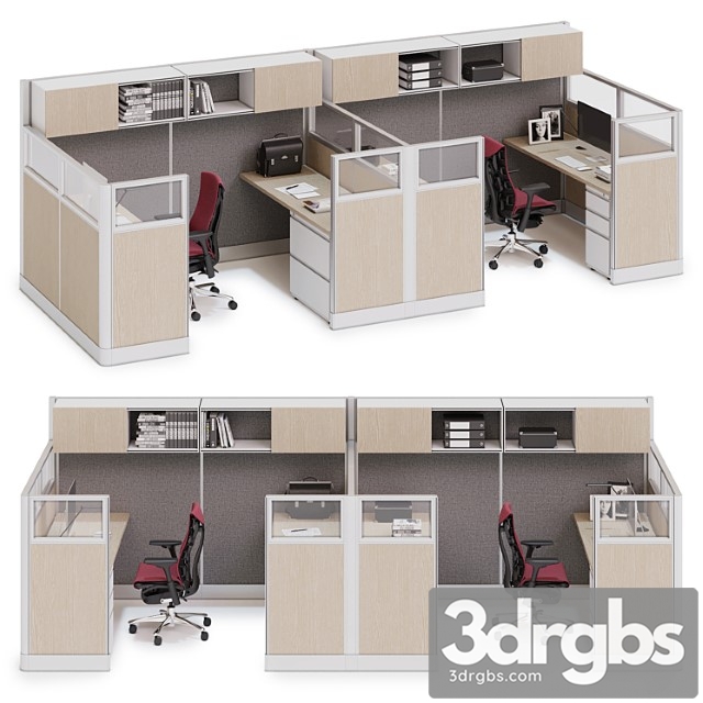 Herman miller action office system (v11) 2 3dsmax Download - thumbnail 1