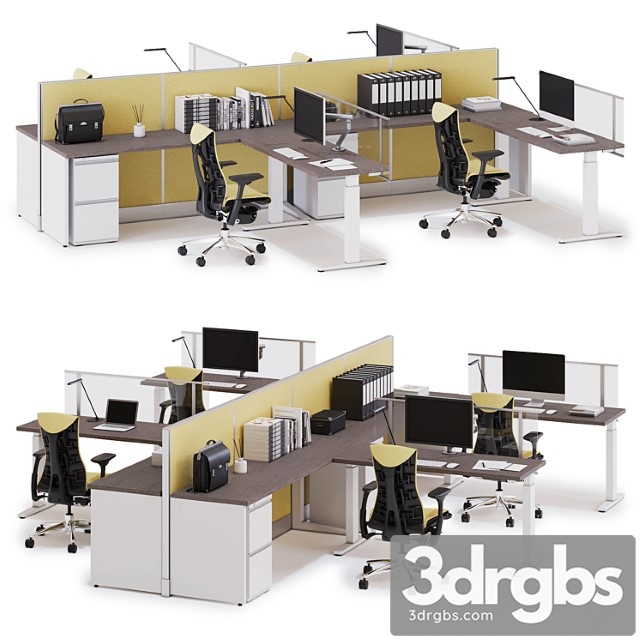 Herman Miller Action Office System V7 3dsmax Download - thumbnail 1