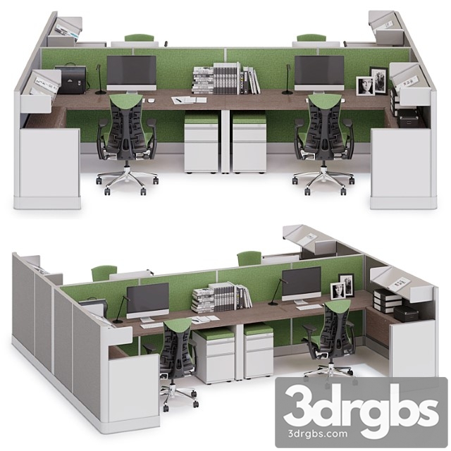 Herman Miller Action Office System V8 3dsmax Download - thumbnail 1