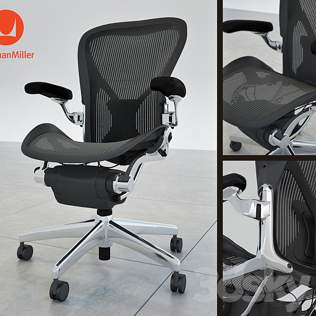 Herman Miller Aeron 3ds Max - thumbnail 1