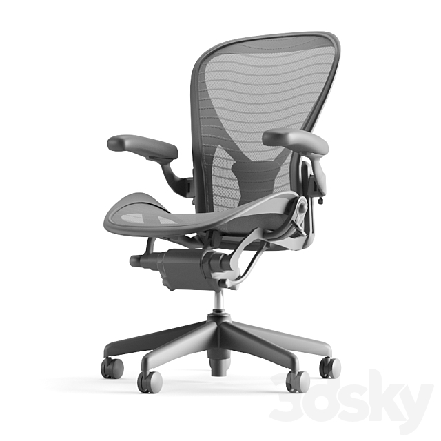 Herman Miller Aeron 3DS Max Model - thumbnail 2