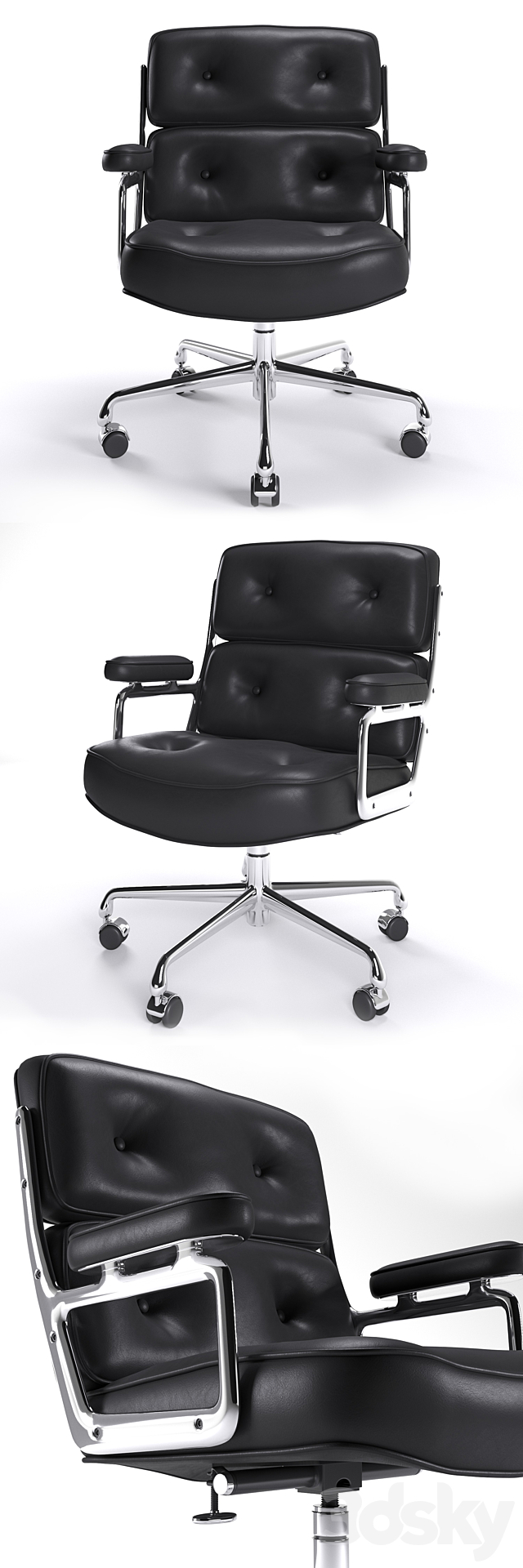 Herman Miller Eames Executive Chairs 3ds Max - thumbnail 2