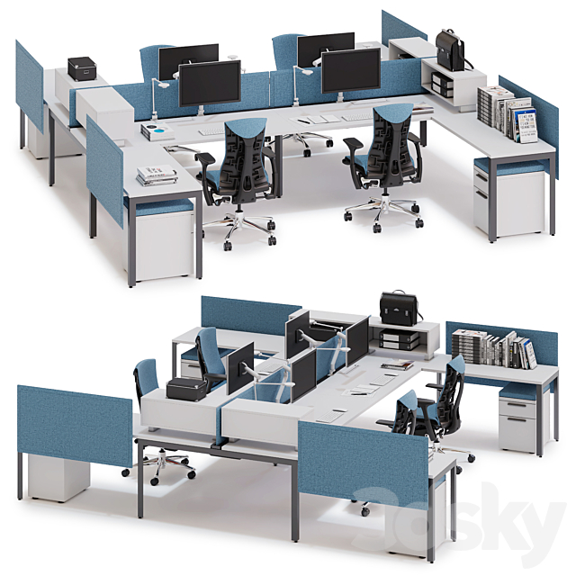 Herman Miller Layout Studio (v8) 3DSMax File - thumbnail 1