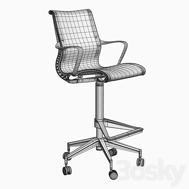 Herman Miller Setu Stool 3DSMax File - thumbnail 3