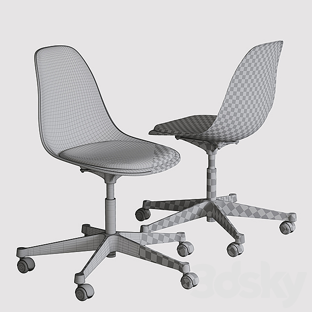 Herman Miller_Eames Task Chairs2 3DS Max Model - thumbnail 3