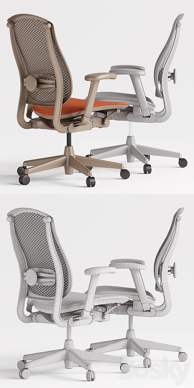 HermanMiller – Celle Chairs 3ds Max - thumbnail 2